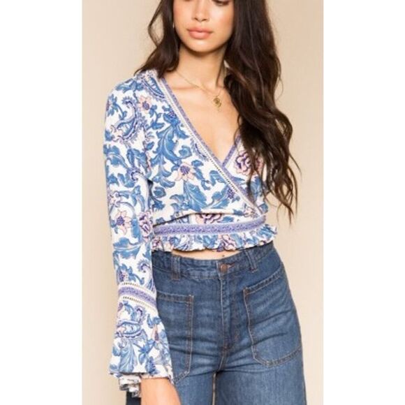 Spell & the Gypsy Monaco Etienne Wrap Top Sz. S - Picture 1 of 10
